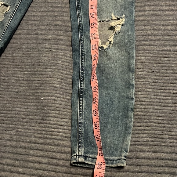 NWT Free People : Turquoise Distressed Jeans - 27 - Picture 8 of 13